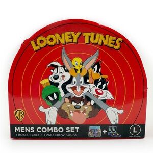 Looney Tunes Boxer Briefs and Socks Gift Set Mens Large Underwear